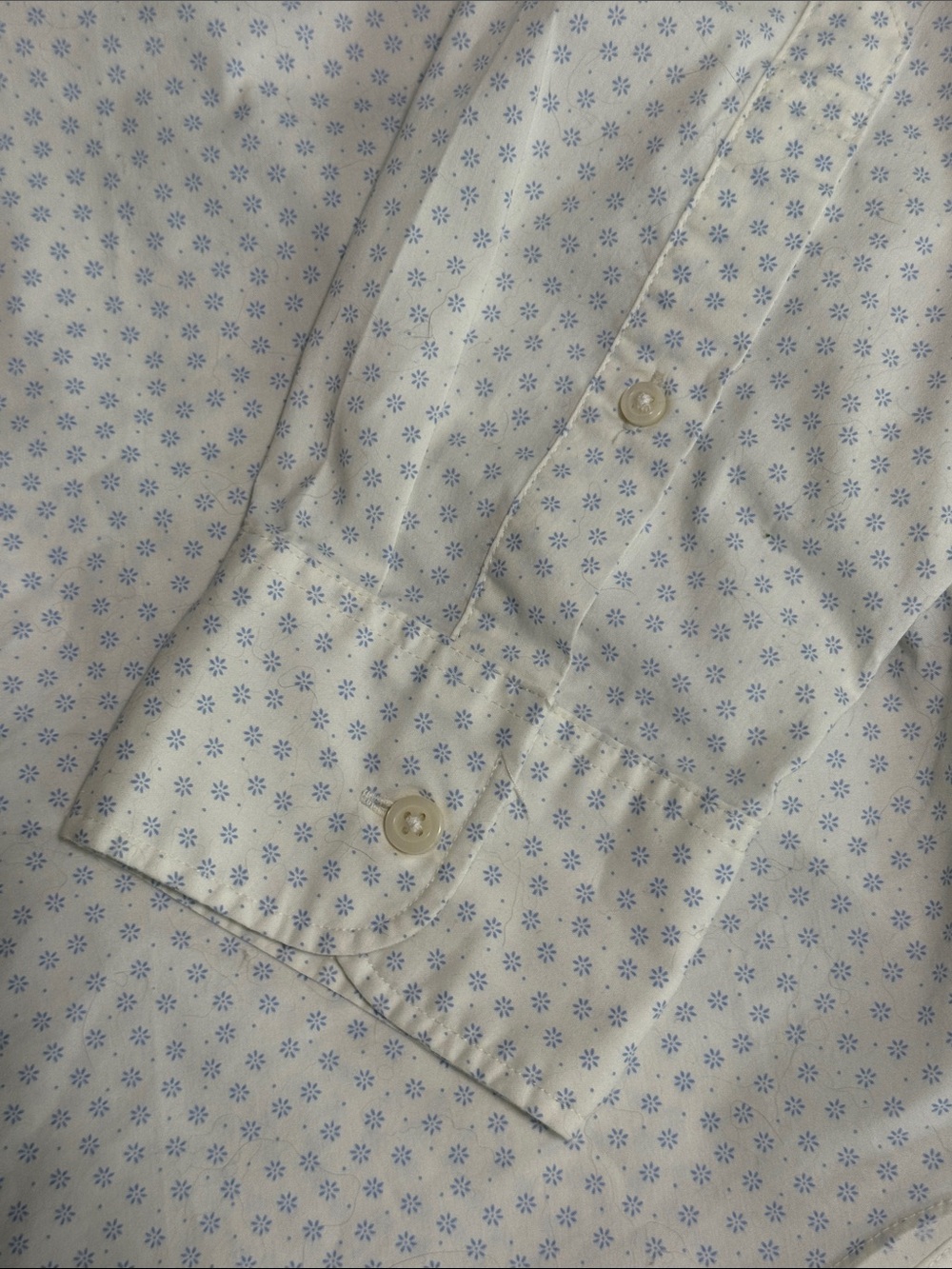 J. Crew White Button-Down Shirt with Subtle Microprint - Picture 3 of 6